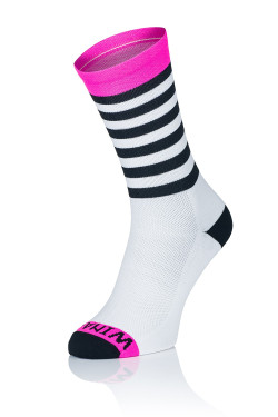 3x Winaar BWP stripes - Wit/Zwart Met Fluo Roze Accenten