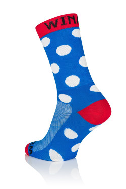 3x Winaar BRW dot - Blauw/Rood Met Witte Stippen